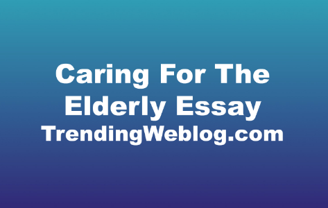 Caring For The Elderly Essay