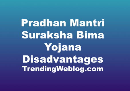 Pradhan Mantri Suraksha Bima Yojana Disadvantages