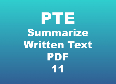 PTE Summarize Written Text with Answers pdf
