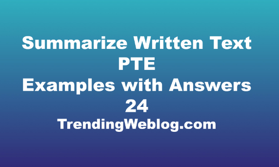 summarize written text pte examples with answers