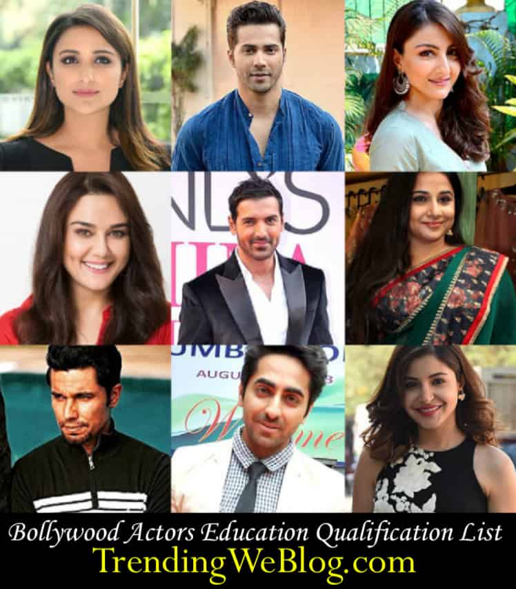 Bollywood Actors Education Qualification List