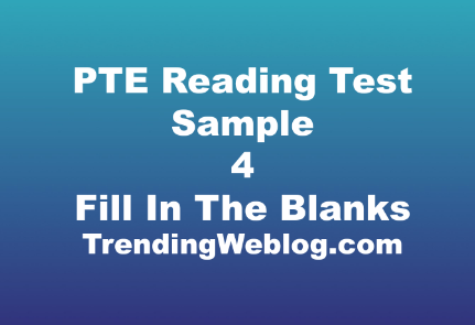 PTE Reading Test Sample