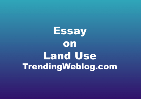 Essay on Land Use