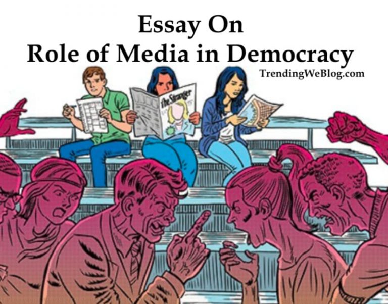 role of media in democracy essay in 100 words