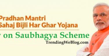Essay on Saubhagya Scheme